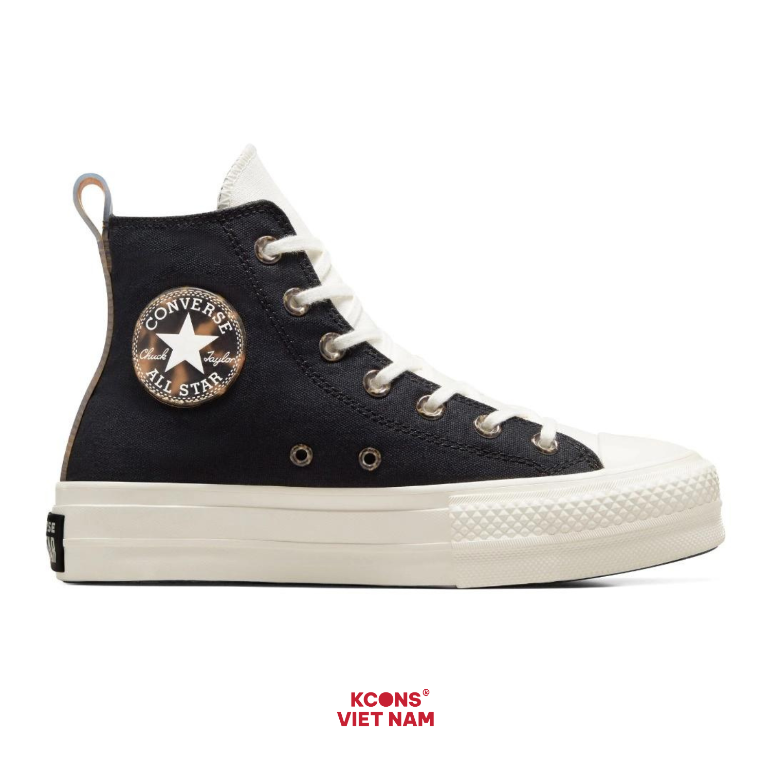  Giày Converse Chuck All Star Platform Tortoise Black High Top A05257C 