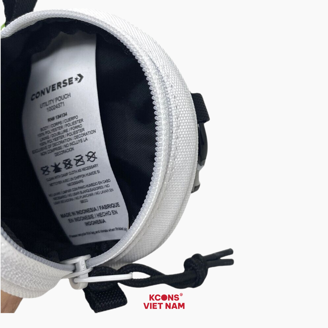  Túi Mini Converse Utility Pouch Black & White 10024371-A01 