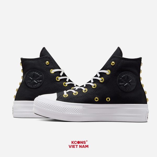 🔥Deal Cuối – Chốt Nhanh! Giày Converse Chuck Taylor All Star Canvas Platform Studded Black High Top A05453C