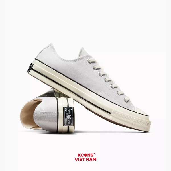 🔥Đôi Cuối – Chốt Nhanh! Giày Converse Chuck Taylor 1970 Fossilize Low Top A06528C Màu Xám Nhạt