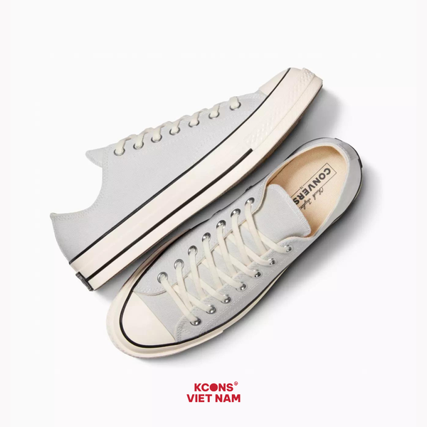 🔥Đôi Cuối – Chốt Nhanh! Giày Converse Chuck Taylor 1970 Fossilize Low Top A06528C Màu Xám Nhạt