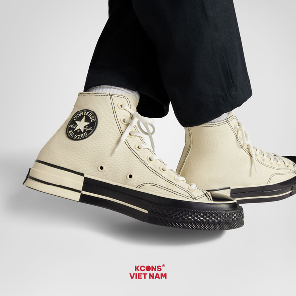 🔥Đôi Cuối – Chốt Nhanh! Giày Converse Chuck Taylor 1970s High 'Natural Ivory/Black' High Top A08188C Màu Kem