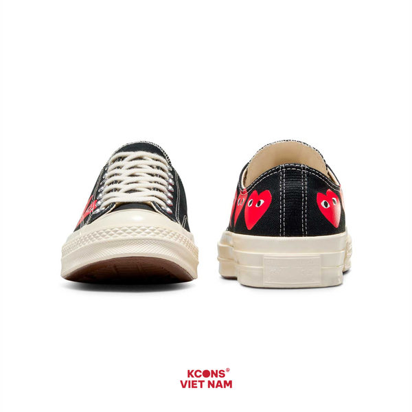 Giày Converse 1970 x Play Comme des Garçons Chuck 70 ‘Multi Heart Black’ CDG A08149C