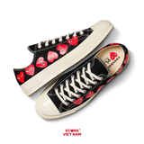 Giày Converse 1970 x Play Comme des Garçons Chuck 70 ‘Multi Heart Black’ CDG A08149C