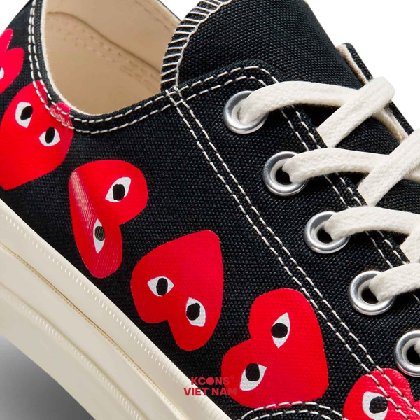 Giày Converse 1970 x Play Comme des Garçons Chuck 70 ‘Multi Heart Black’ CDG A08149C