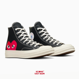 Giày Converse 1970 x Comme des Garçons PLAY CDG Black High Top A08791C