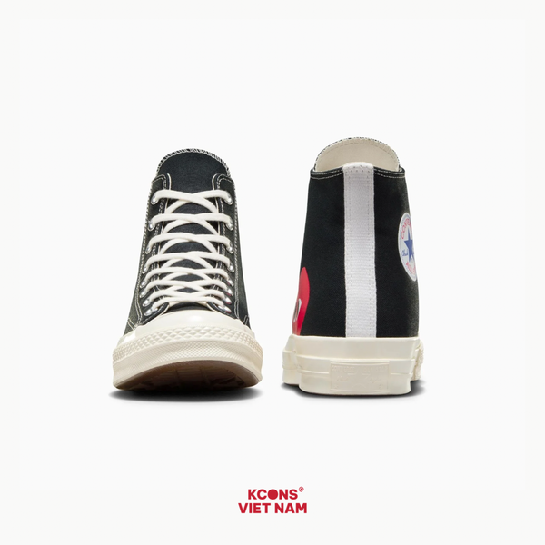 🔥Deal Cuối, Chốt Nhanh! Giày Converse 1970 x Comme des Garçons PLAY CDG Black High Top A08791C