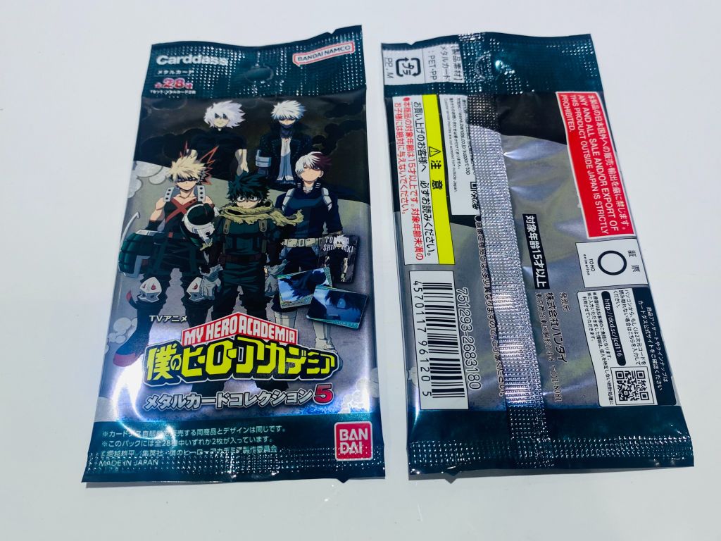 [HA-MC05] Thẻ sưu tập nhân vật My Hero Academia, Bandai, ánh kim Metallic Vol.5, SL 1 gói/2 thẻ ngẫu nhiên