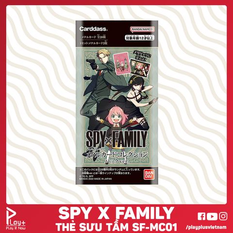 [SF-MC01] Spy x Family, Bộ thẻ sưu tập nhân vật, BANDAI, Gói thẻ Ánh kim, 1 gói/2 thẻ