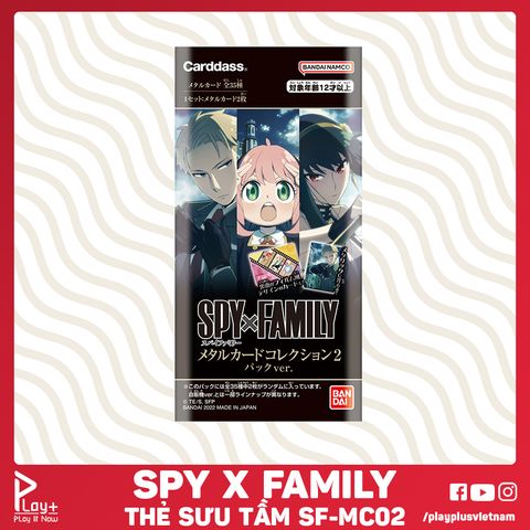 [SF-MC02] Bộ thẻ sưu tập Spy x Family, Ánh kim Metallic Vol.2, BANDAI, SL 1 gói 2 thẻ ngẫu nhiên