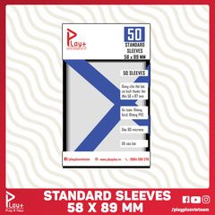 Play Plus Standard Sleeves - bọc bài cao cấp - dày 60 microns - 58 x 89 mm (50 cái)