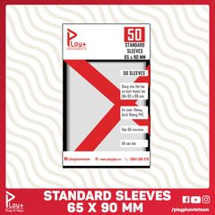 Play Plus Standard Sleeves - bọc bài cao cấp - dày 60 microns - 65 x 90 mm (50 cái)