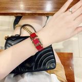 Đồng hồ Versace Greca Icon Red Dial Red Leather Ladies Watch VELU00319