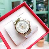 Đồng hồ Salvatore Ferragamo Women's F-80 Motion SFHX00220 34mm Gold Dial Leather Watch