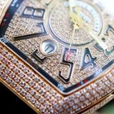 Franck Muller Vanguard V41 Rosegold 18k Steel Custom full Diamond Black Dial