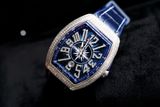 Franck Muller Yachting V41 Steel Custom Diamond Blue Dial