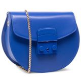 Túi xách Furla Metropolis Mini Crossbody Round Vitello New Calf - màu xanh