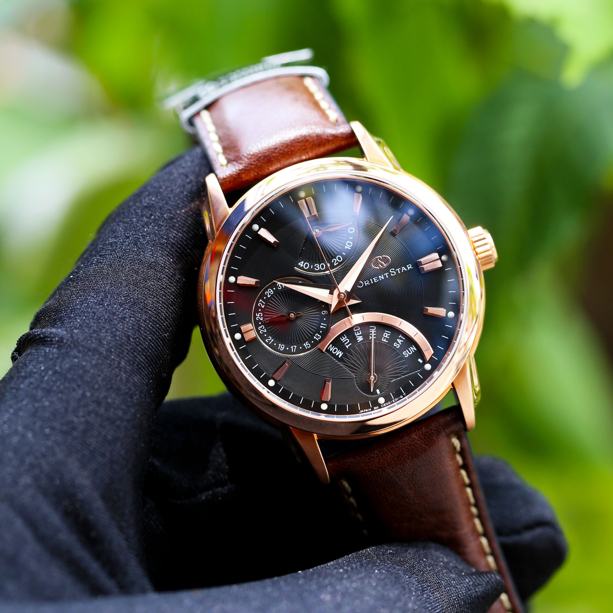 Orient Star Retrograde SDE00003B0 rose gold leather – ACAuthentic