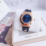 Đồng hồ Versace Vanity Quartz Movement Blue Dial Ladies Watches, 35mm P5Q80D282 S282