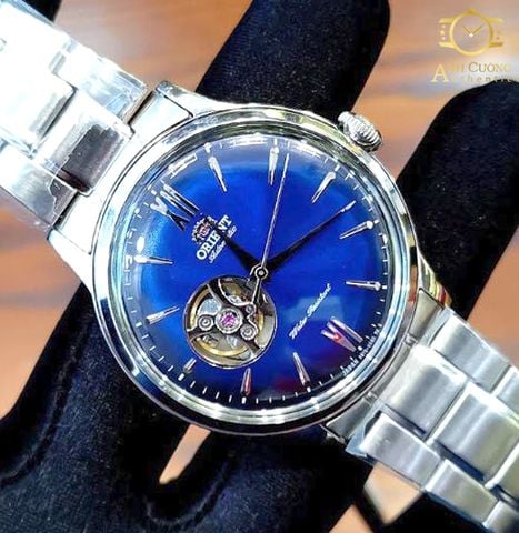 Đồng hồ Orient Classic Bambino automatic Open Heart Blue RA-AG0028L