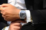 Franck Muller Vanguard V41 Steel Custom Diamond Black Dial