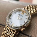 Đồng hồ Bulova Diamond Gold-tone Ladies watch 98R218
