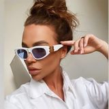 Mắt kính Balenciaga Dinasty D-Frame Sunglasses 621642-T00019000 trắng xanh