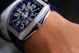 Franck Muller Yachting V41 Steel Custom Diamond Blue Dial