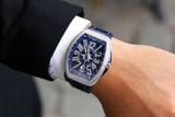 Franck Muller Yachting V41 Steel Custom Diamond Blue Dial