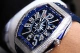 Franck Muller Yachting V41 Steel Custom Diamond Blue Dial