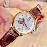 Đồng hồ Orient RA-AG0022A00C Open Heart Rose Gold Leather Ladies watch