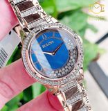 Đồng hồ Bulova Crystal TurnStyle Blue Mother of Pearl Dial Ladies Watch 98L247