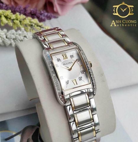 Đồng hồ Bulova Diamond Silver Ladies watch 98R227