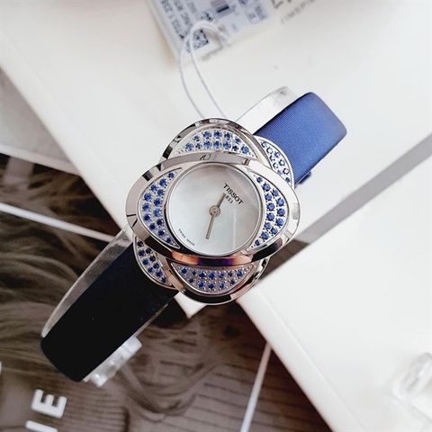 Đồng hồ TISSOT Flower Blue Sapphire Watch T03123580 (T03.1.235.80) dây xanh
