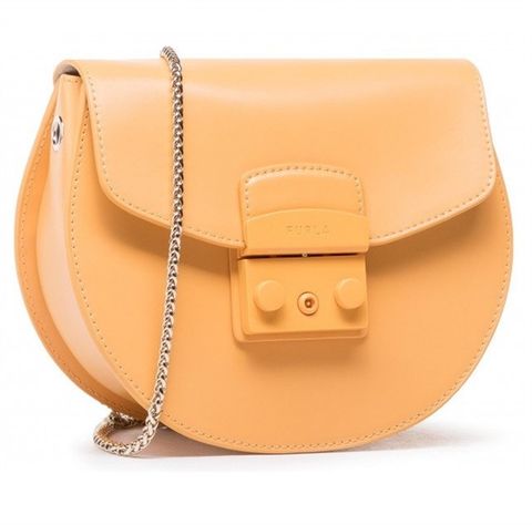 Túi xách Furla Metropolis Mini Crossbody Round Vitello New Calf - màu vàng