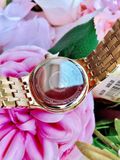 Đồng hồ Bulova Goldtone Crystal Mother of Pearl Dial Ladies watch 98L234