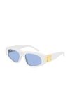 Mắt kính Balenciaga Dinasty D-Frame Sunglasses 621642-T00019000 trắng xanh