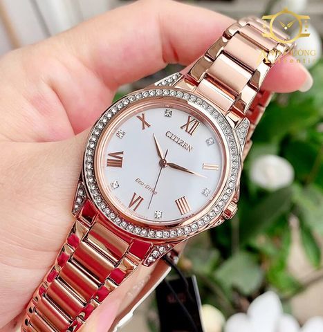 Đồng hồ Citizen POV Eco-Drive Rose Gold-tone Ladies Watch EM0233-51A