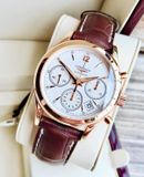 Đồng hồ Longines Heritage Chronogaph Silver Dial 18kt Rose Gold Brown Leather L2.750.8.76.2 ( L27508762 )