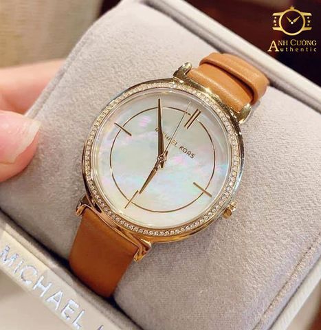 Đồng hồ Michael Kors Cynthia Brown Leather Ladies watch MK2712