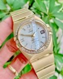 Đồng hồ Omega 11133500 Constellation Double Eagle Yellow Gold 18k set with Diamonds ladies