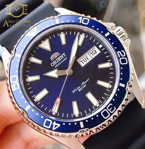 Đồng hồ Orient Kamasu Mako Blue Rubber Strap III RA-AA0006L19B