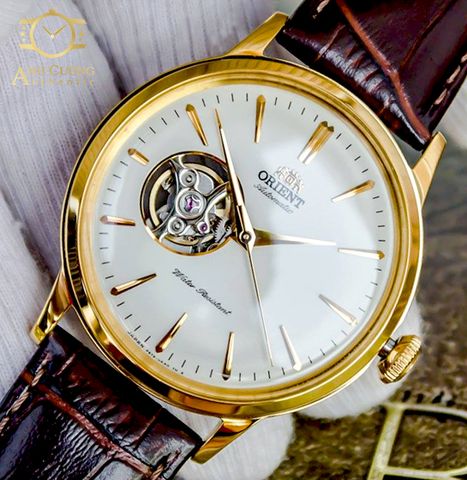 Đồng hồ Orient Bambino Open Heart Gold 2018 RA-AG0003S10B