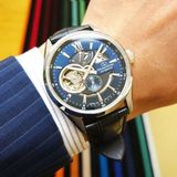 Đồng hồ Orient Star Semi Skeleton Jocker Blue Leather RE-AV0005L00B