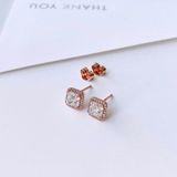 Khuyên tai Pandora Square Sparkle Halo Stud Earrings 280591CZ