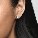 Khuyên tai Pandora Square Sparkle Halo Stud Earrings 280591CZ