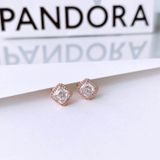 Khuyên tai Pandora Square Sparkle Halo Stud Earrings 280591CZ