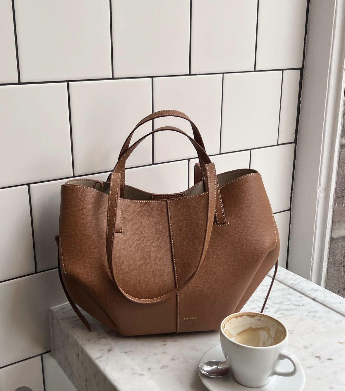 Polene Cyme Small Màu Camel Graine