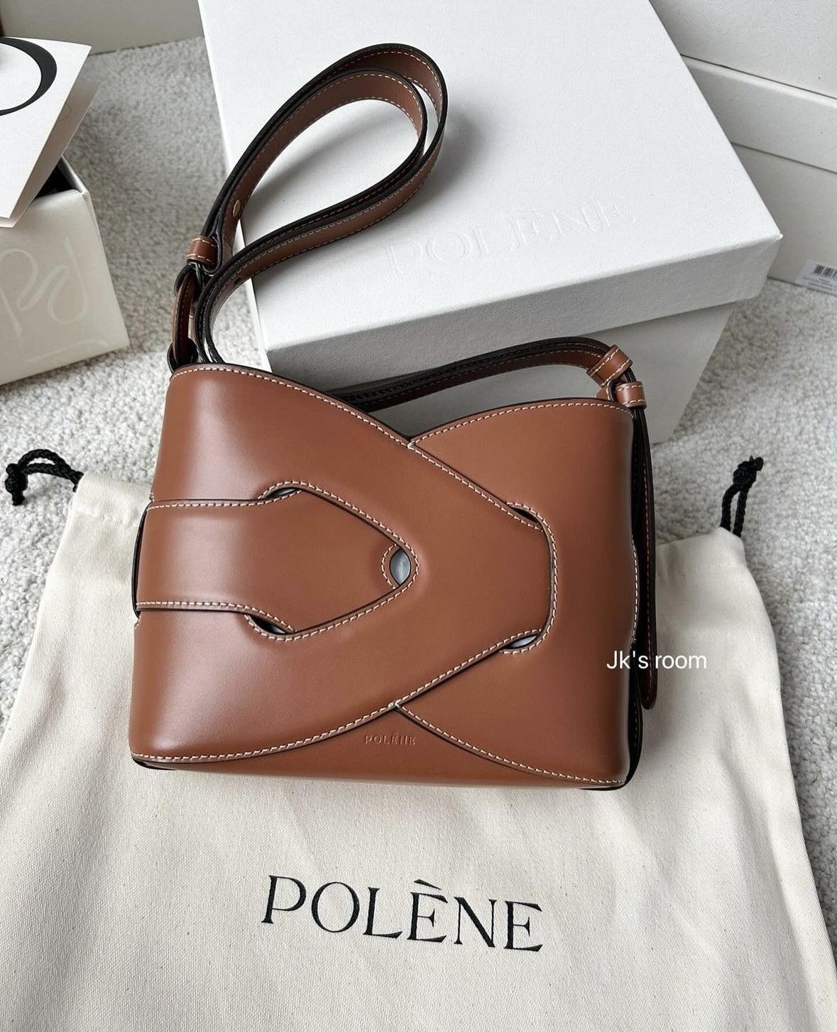 Polene Nodde Màu Cognac Lisse