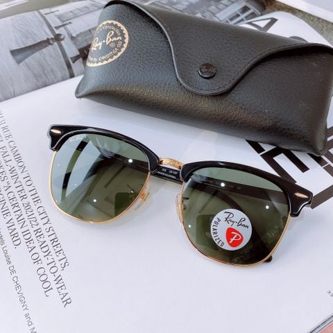 Ray Ban Clubmaster RB3016F 901/58 Size 55 Polarized